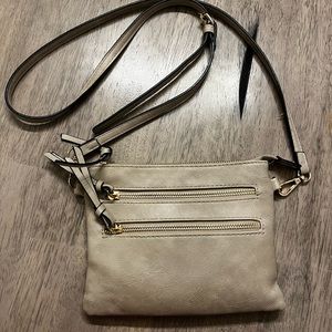 Taupe colored crossbody